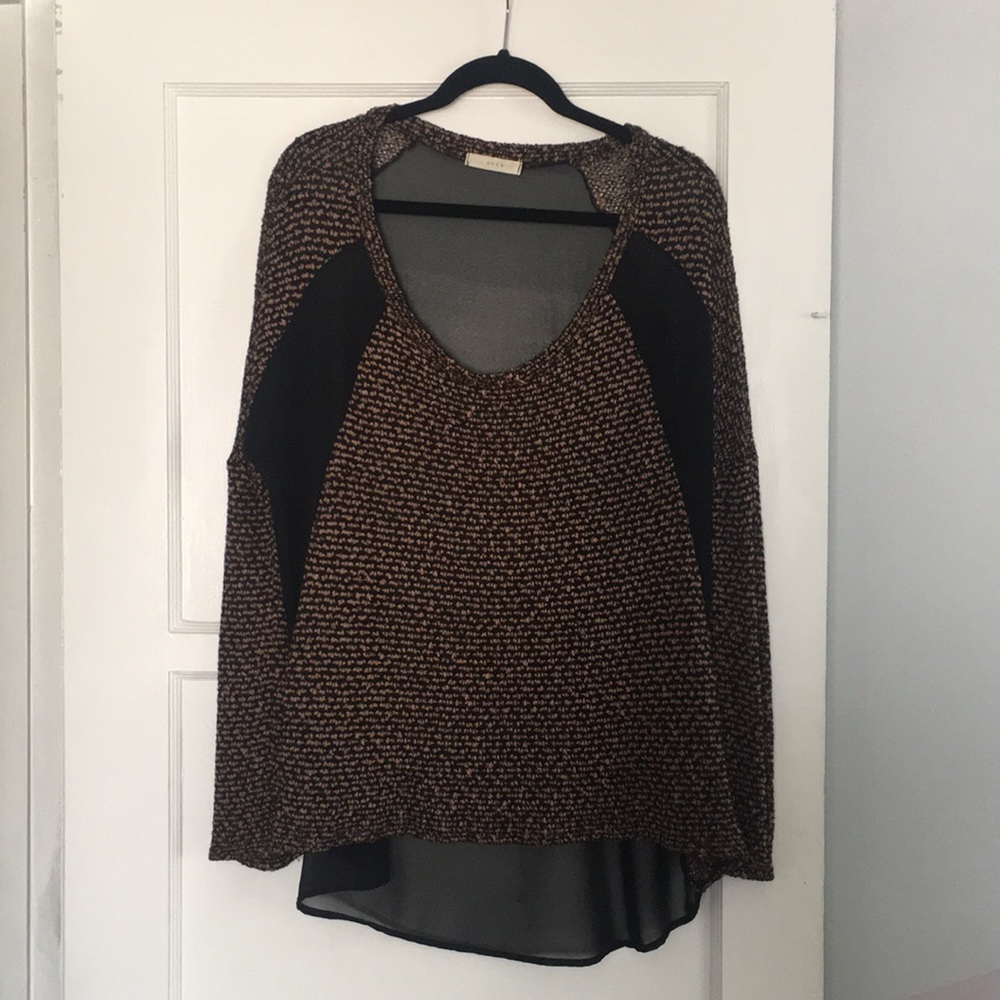 Knit & sheer top